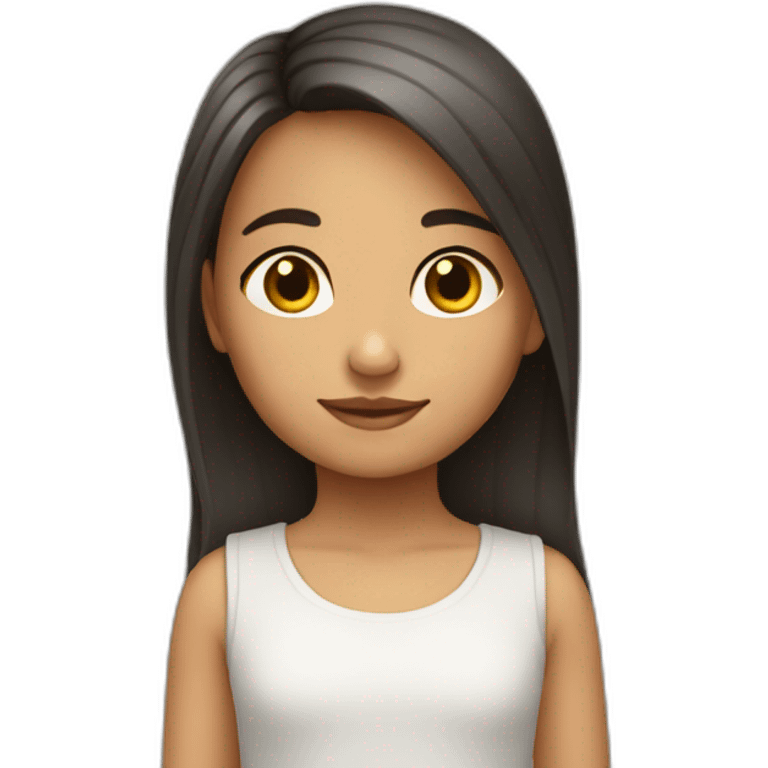 Niña con pelo largo emoji