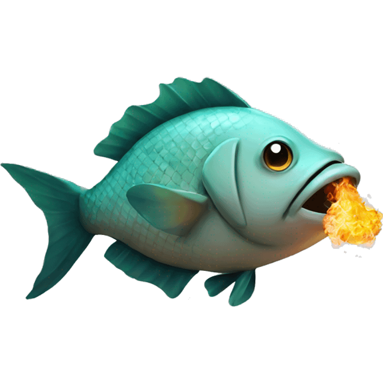 Fish smoking  emoji