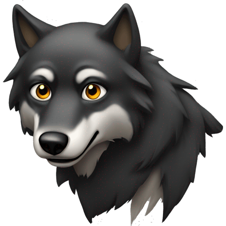 Black Lone wolf  emoji