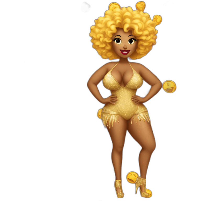 curvy showgirl emoji