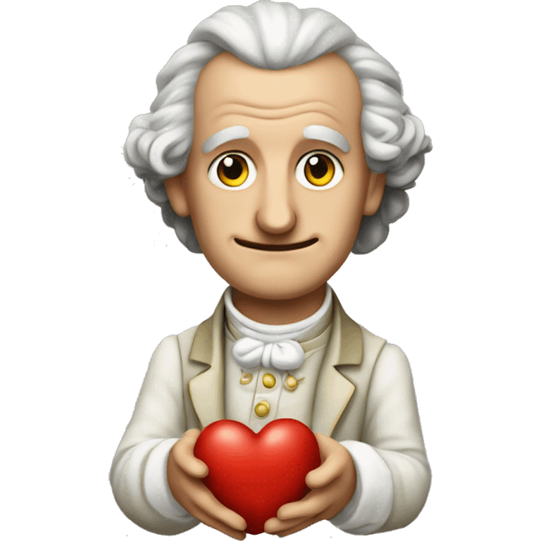 Goethe holds the heart in his hands emoji