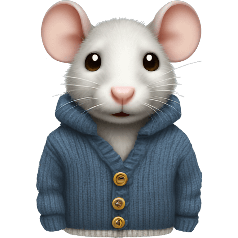 Rat wearing sweater emoji