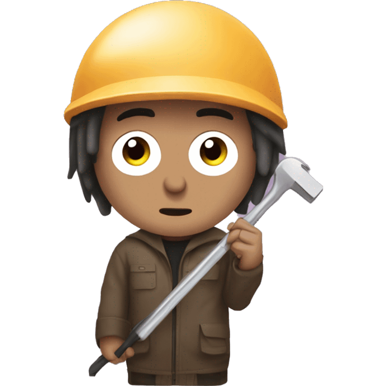 Timmy from South Park with tools emoji