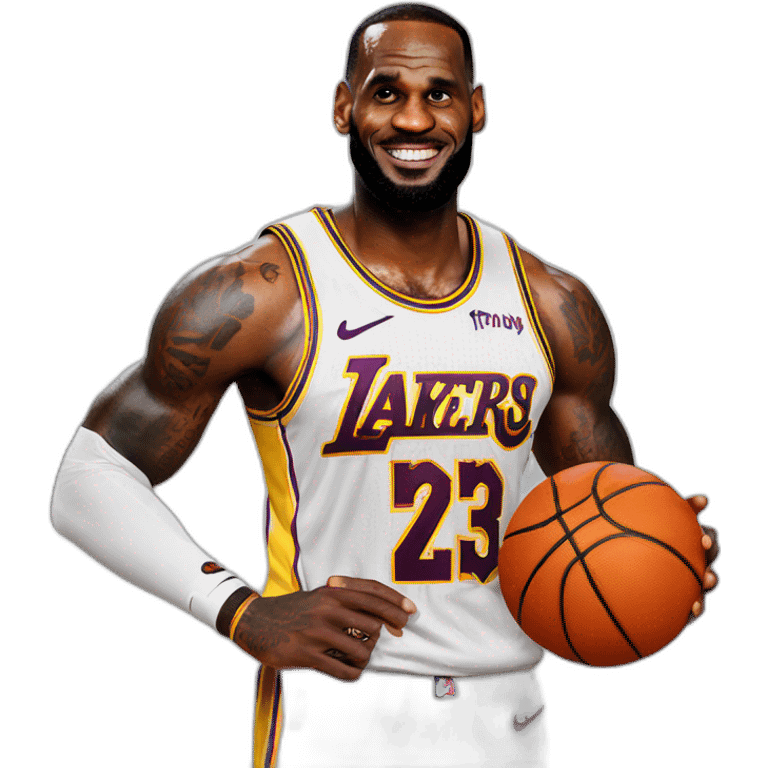 Lebron james holding a basketball emoji