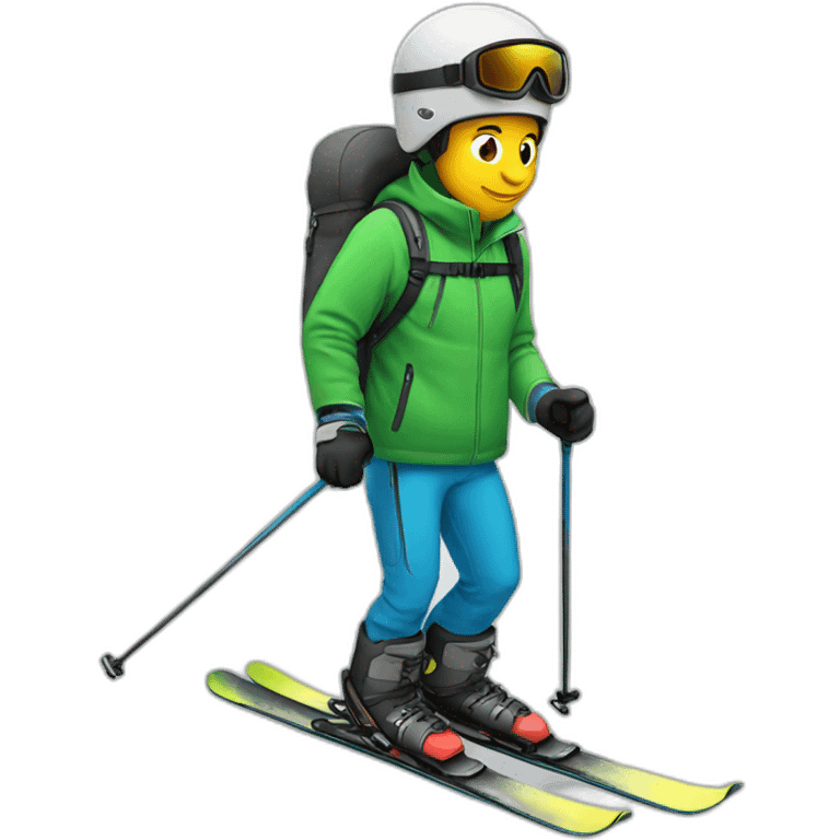 Skiing bum emoji