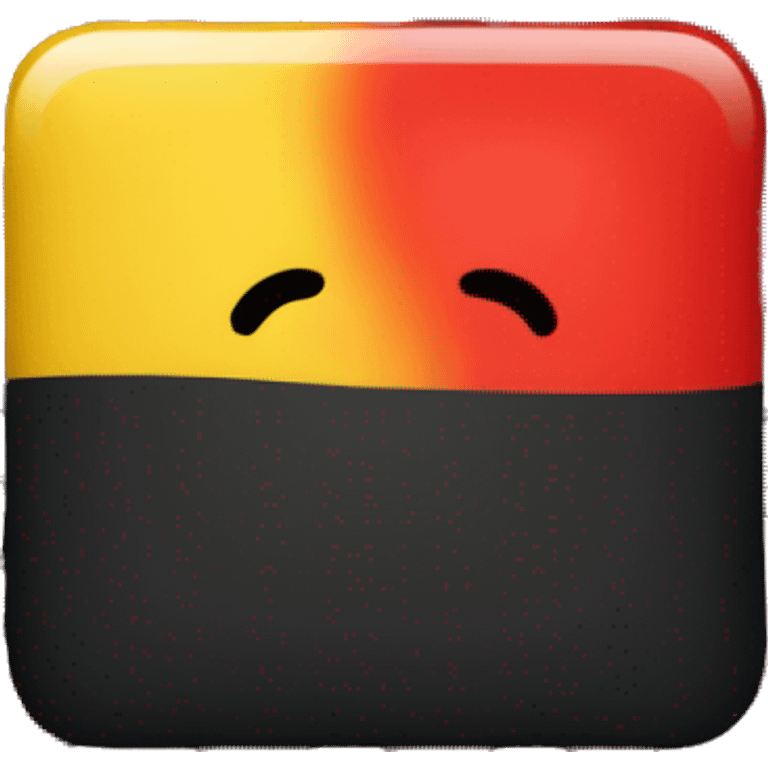 A wavy black and red rectangle with a medium sized yellow circle in the middle  emoji