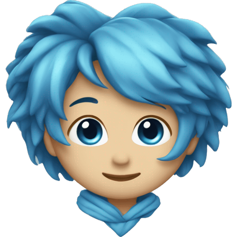 blue heart cute emoji