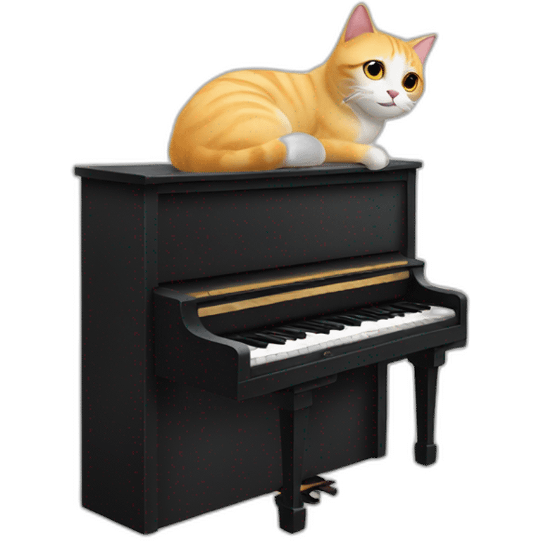 Un Chat qui fait du piano emoji