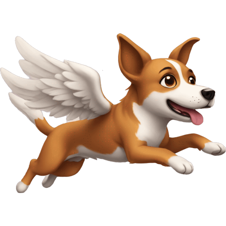 flying dog emoji