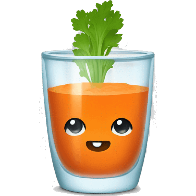 carrot juice in a glass cup emoji