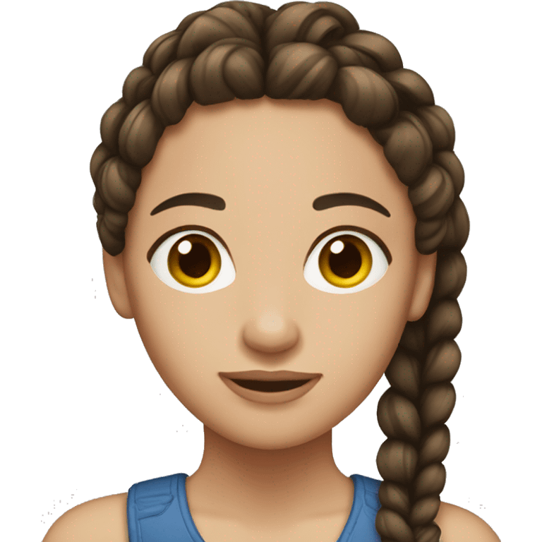 Brunette with braids emoji