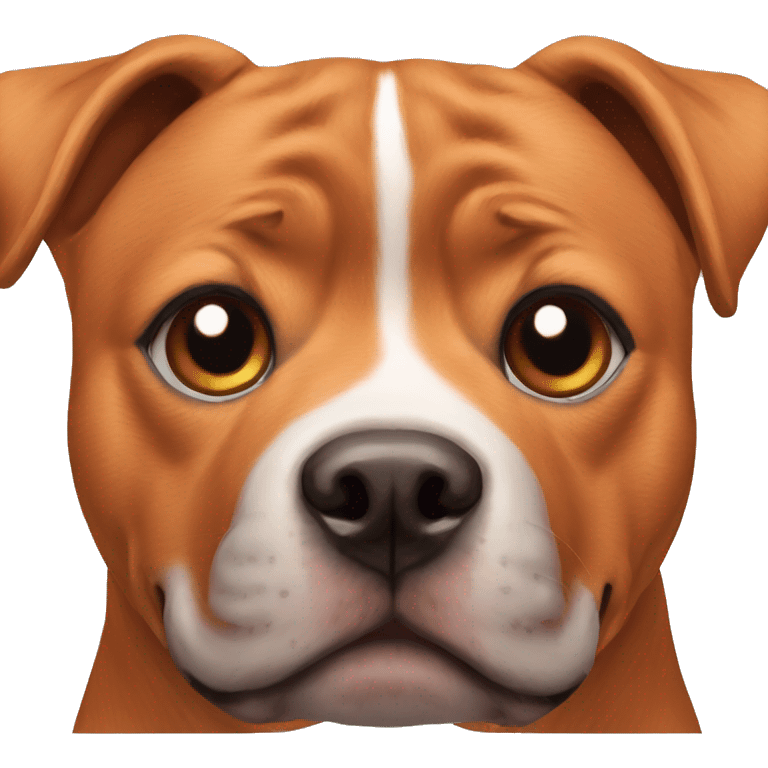 Red Staffordshire bull terrier face emoji