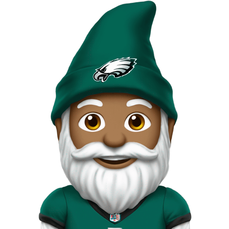 Gnome in Philadelphia Eagles outfit  emoji