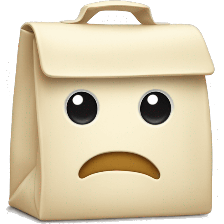 Cream colored lunchbag emoji