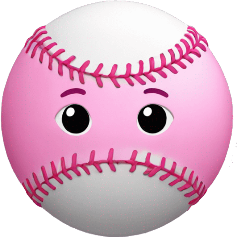 Pink baseball emoji