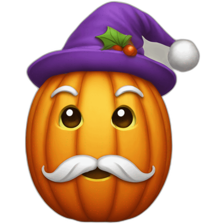 santa halloween pumpkin emoji