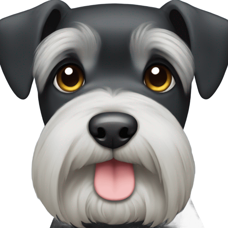 black schnauzer cute emoji