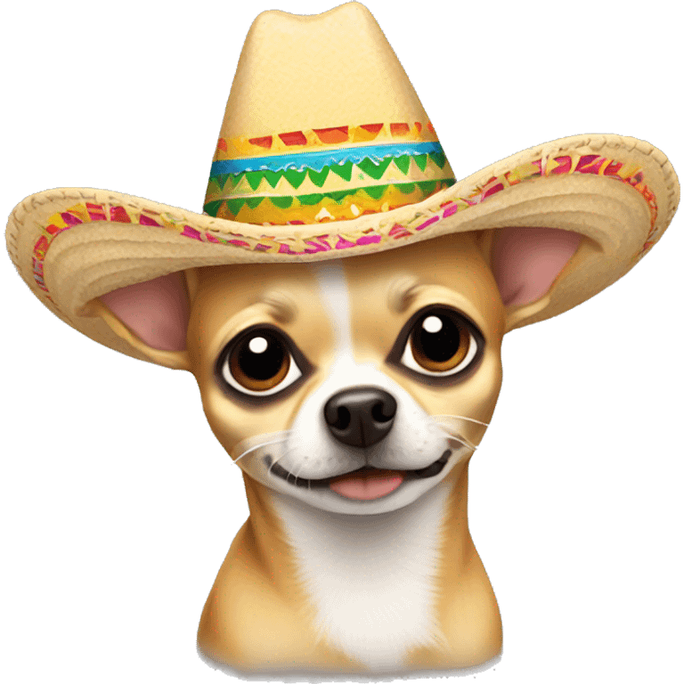 Chihuahua with sombrero emoji