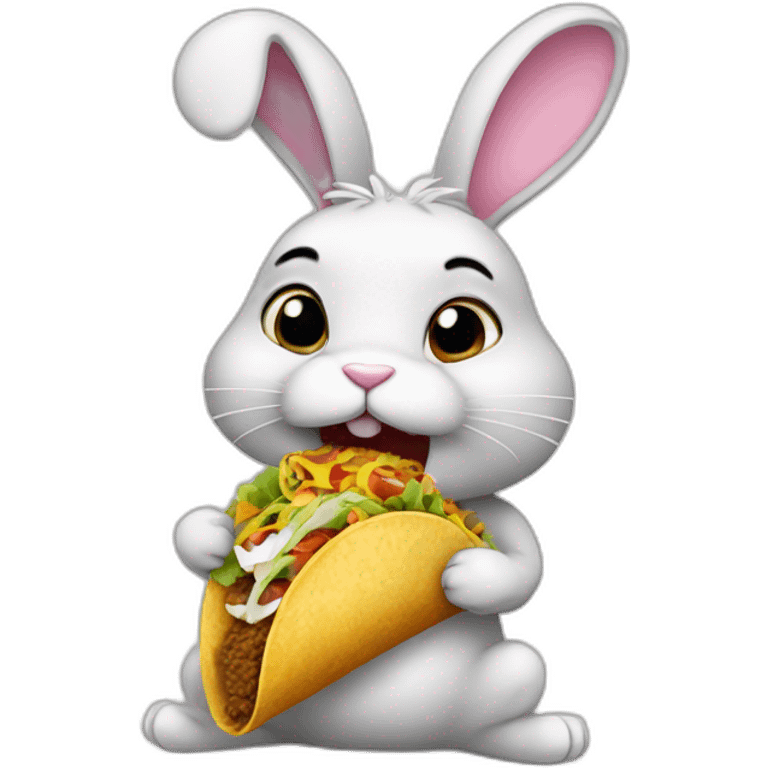 Bunny eating taco emoji