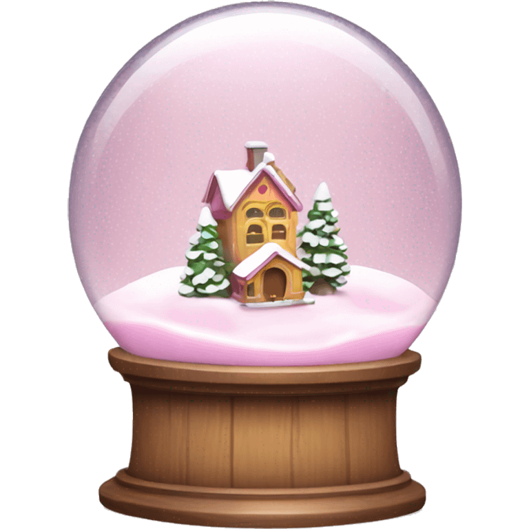 Pink Christmas snow globe emoji