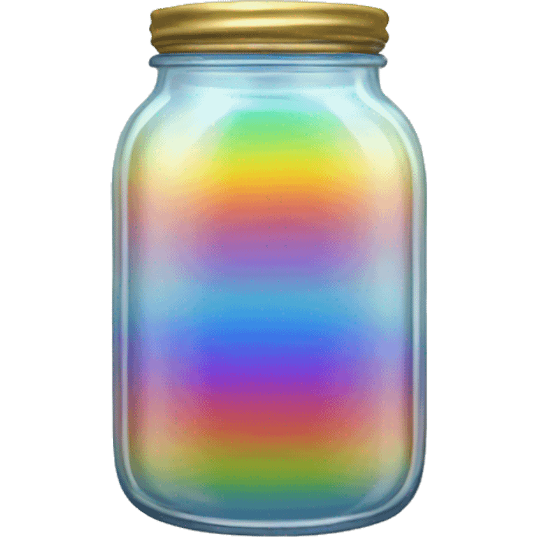 Glass rainbow jar emoji