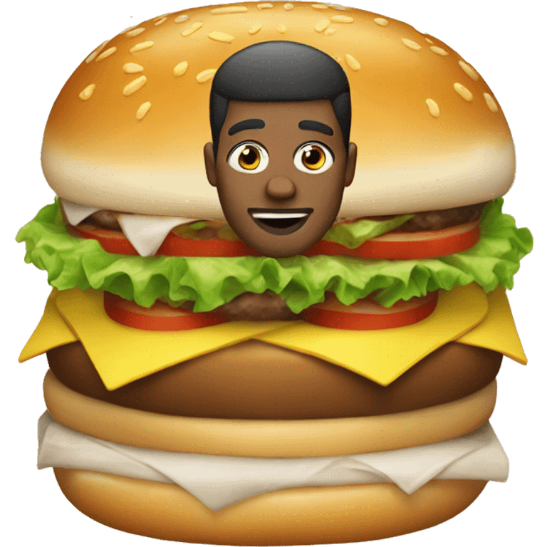 human in a hamburger  emoji