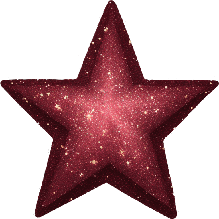 Burgundy Star with Glitter emoji