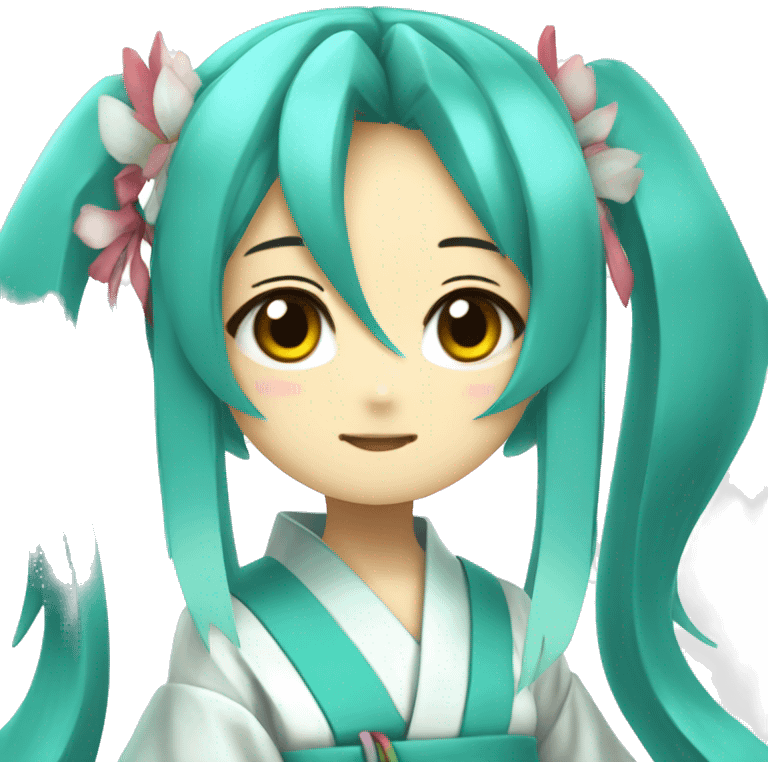 hatsune miku as a miko emoji