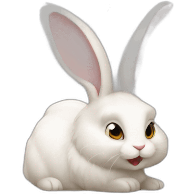 The rabbit is a media personality emoji