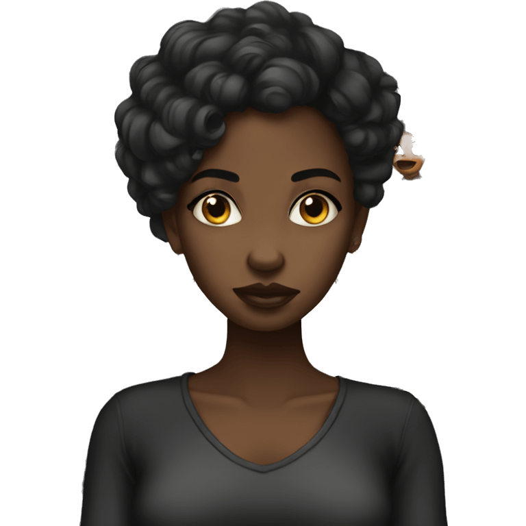 baddie dark skinned girl emoji