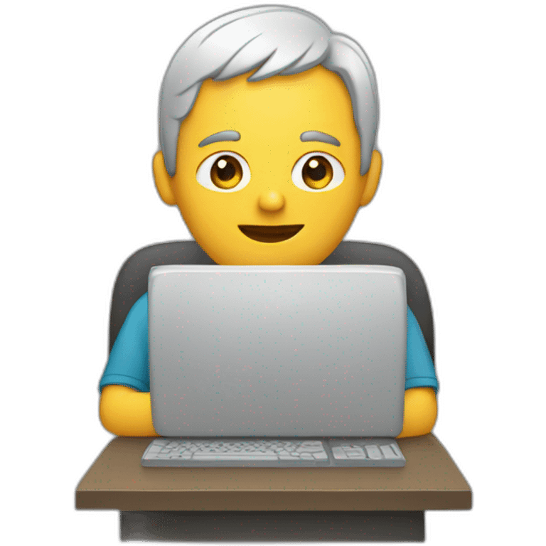 Working on the computer emoji