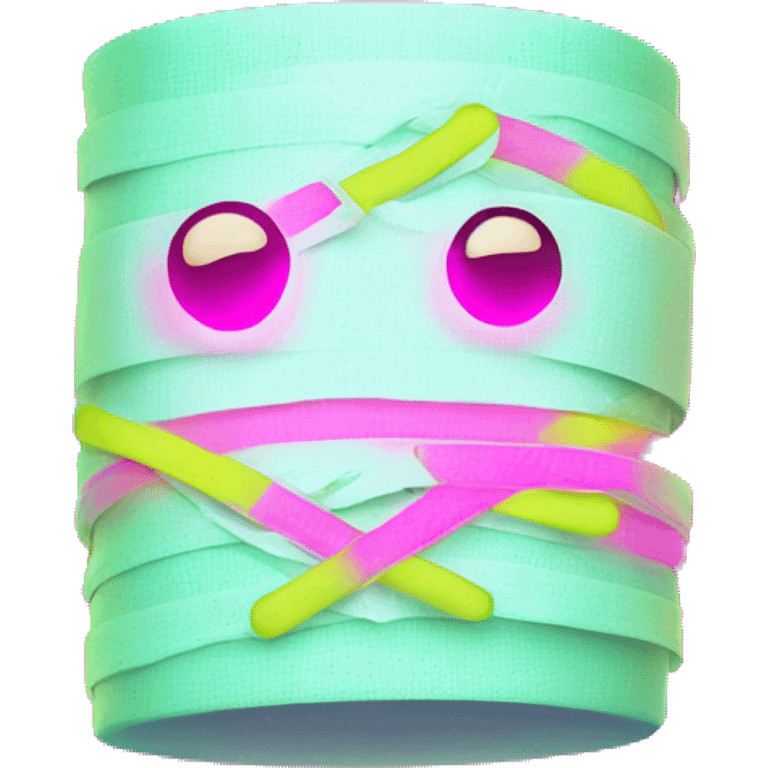 bandage with glowing neon emoji