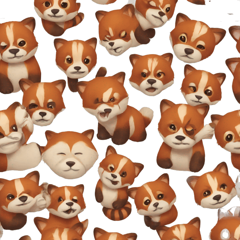 a man and a red panda emoji