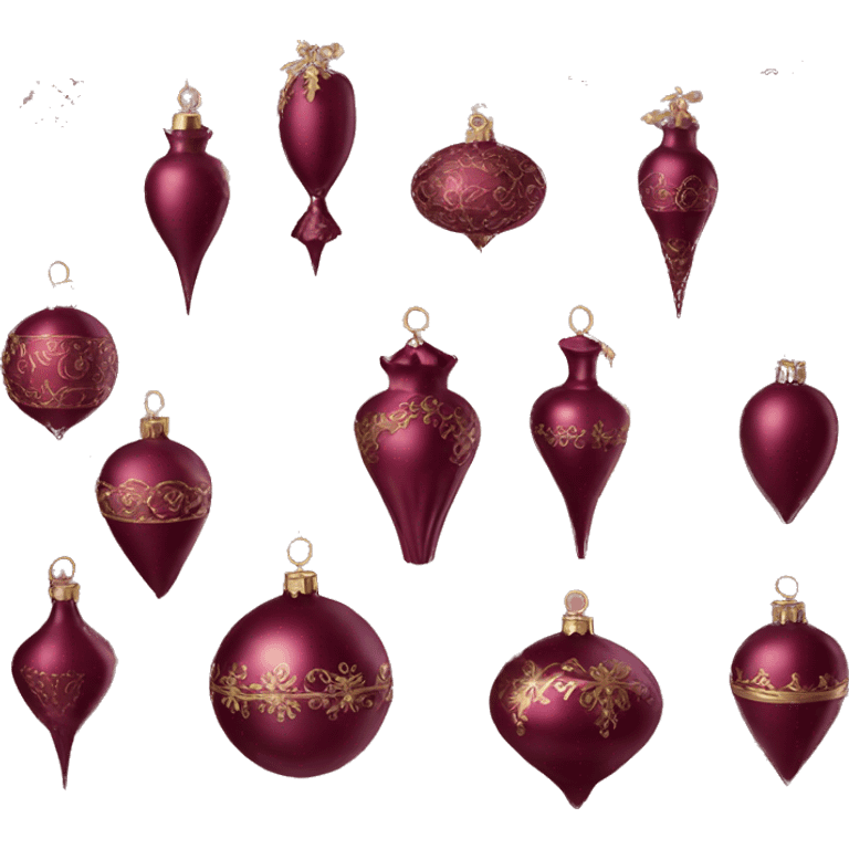 Wine colored ornament elegant vintage emoji