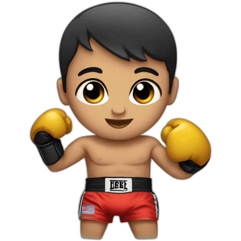 Bebé enfadado con guantes de boxeo emoji