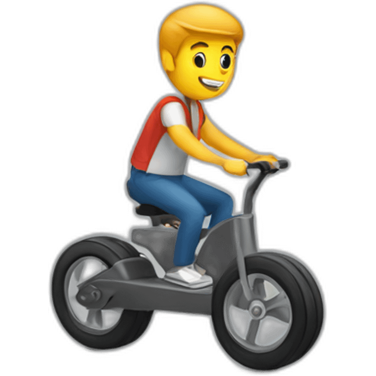 Guy ridding a mono wheel emoji