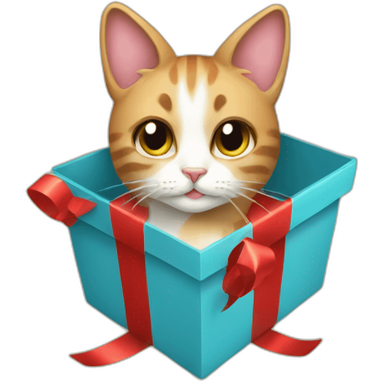 cat in gift box emoji