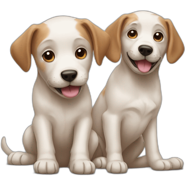 Two loving dogs emoji