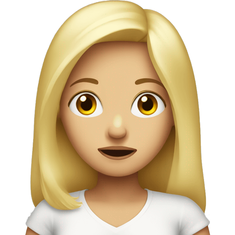 confused blonde girl emoji