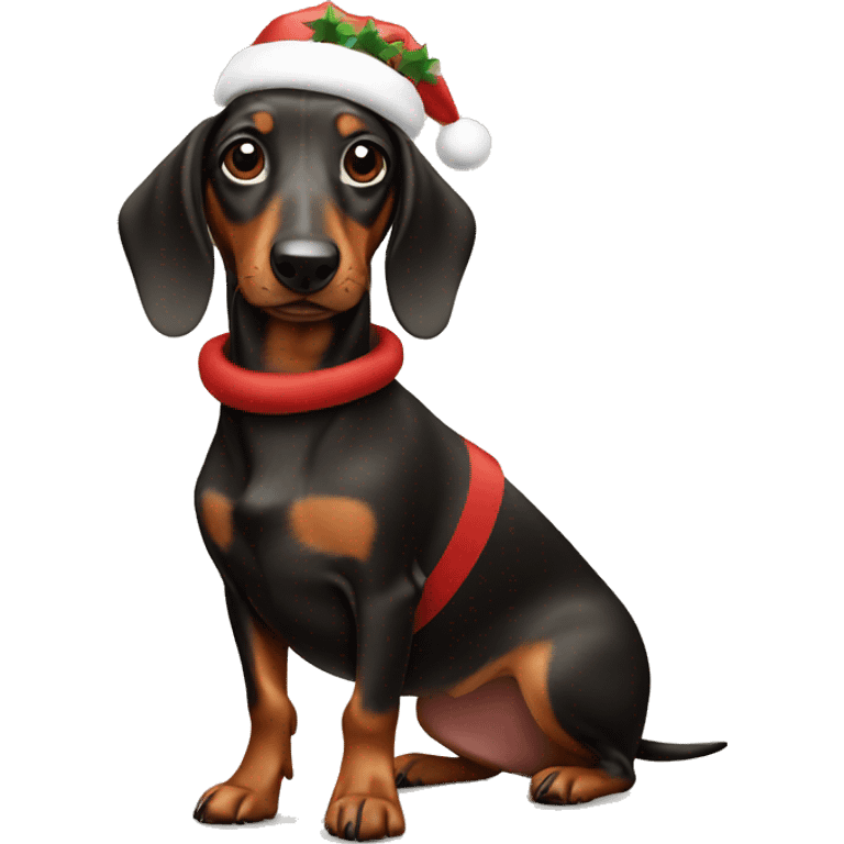 Sausage dog Christmas  emoji