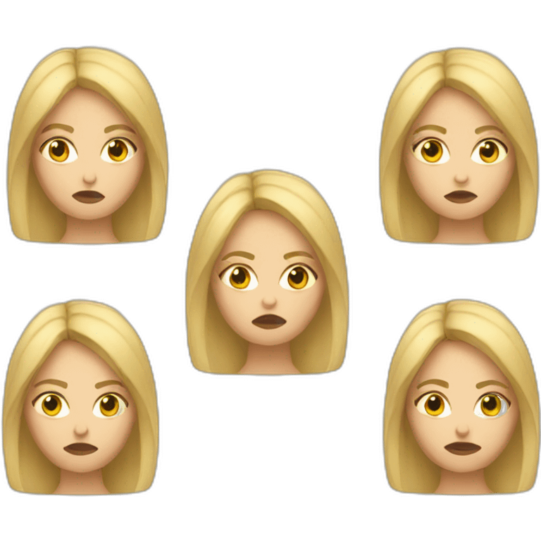 Annoyed female with blond hair emoji