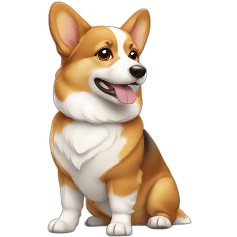 Three color corgi emoji