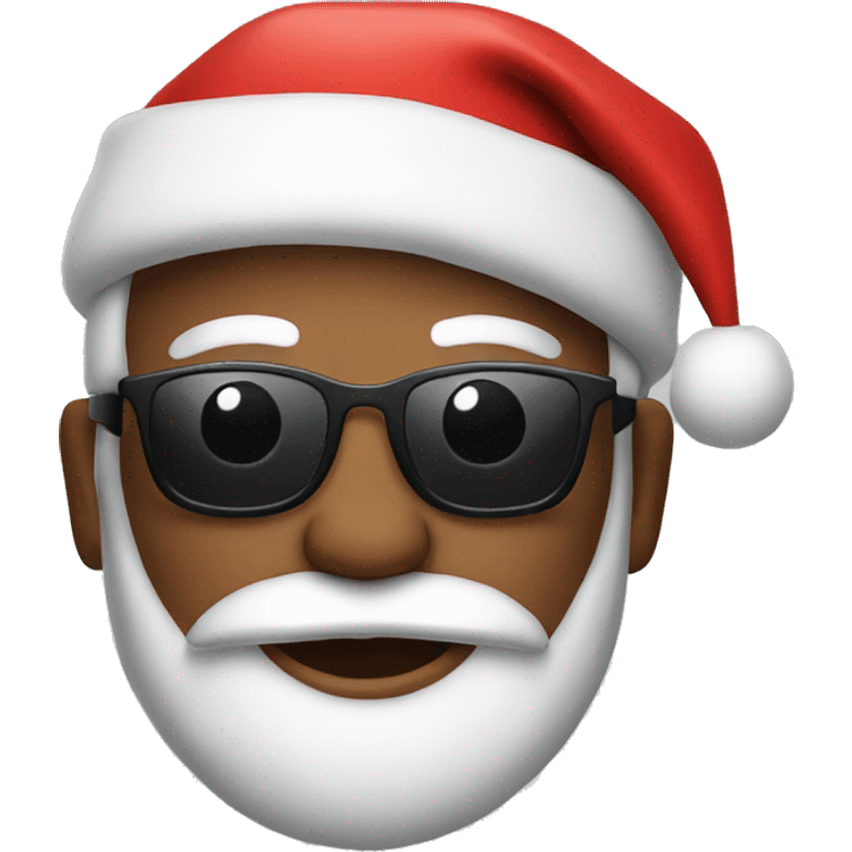 Santa wearing sunglasses emoji