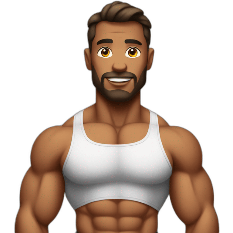 Bodybuilder wearing a tight shirt emoji