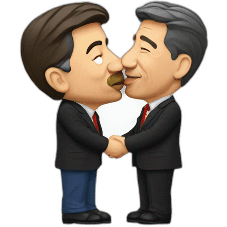 Mélenchon kiss chavez emoji