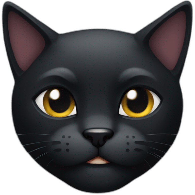 muscular black cat emoji