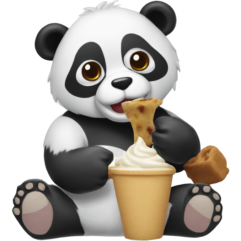 Kunkg fu panda eating ben and jerry emoji