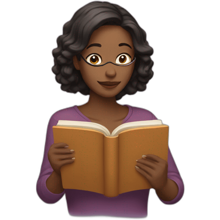 Woman read a book emoji