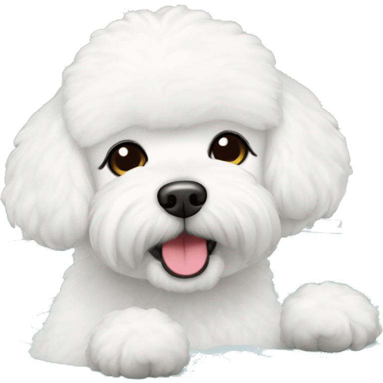 bichon frise in a spa emoji