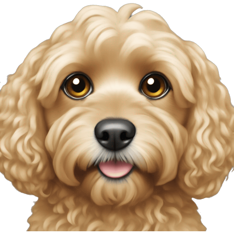 Blonde cavapoo emoji